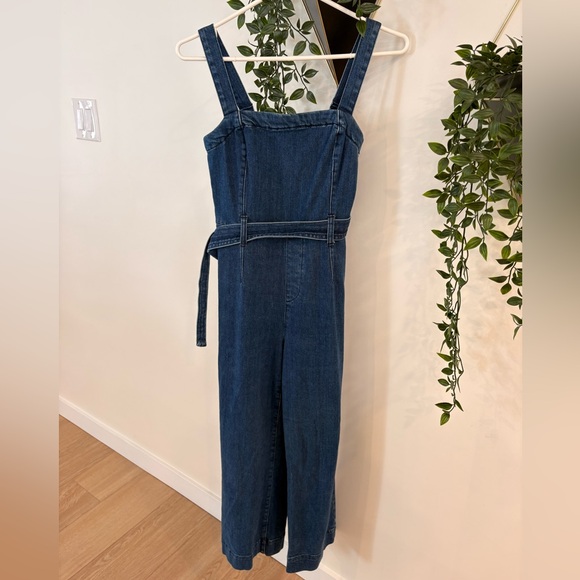 Dynamite Pants - Dynamite Dark Blue Denim Jumpsuit